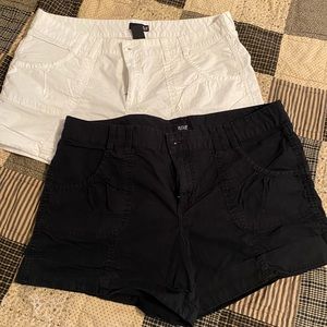 Lot of 2 Ana women’s shorts size 14 black and white